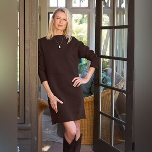 Frank & Eileen | Izzie Sweatshirt Party Dress | Chocolate | Women’s Size Small